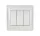 RHYME TRIPLE CHANDELIER SWITCH WHITE METAL