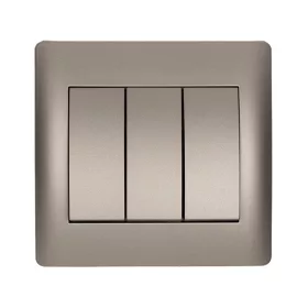 RHYME TRIPLE CHANDELIER SWITCH GREY METAL