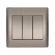 RHYME TRIPLE CHANDELIER SWITCH GREY METAL