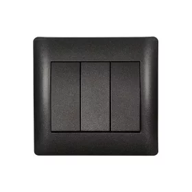 RHYME TRIPLE CHANDELIER SWITCH GRAPHITE METAL