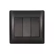 RHYME TRIPLE CHANDELIER SWITCH GRAPHITE METAL