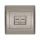RHYME TELEPHONE SOCKET + COMPUTER POWER SOCKET GREY METAL