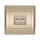 RHYME TELEPHONE SOCKET (DOUBLE) CHAMPAGNE METAL