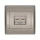 RHYME TELEPHONE SOCKET (DOUBLE) GREY METAL