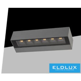   UNIVERSO Outdoor wall lamp 14w 1100lm CCT with switch 220x71x48mm IP65 gray 5 years