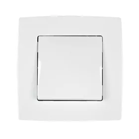 CITY SINGLE POLE SWITCH, WHITE METAL