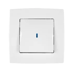   CITY ONE-BUTTON ONE-WAY SWITCH WITH INDICATOR LIGHT METAL WHITE