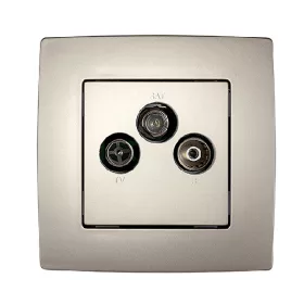 CITY TV AND SAT CONNECTOR, CHAMPAGNE METAL