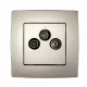 CITY TV AND SAT CONNECTOR, CHAMPAGNE METAL