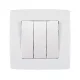 CITY TRIPLE SINGLE POLE SWITCH WHITE