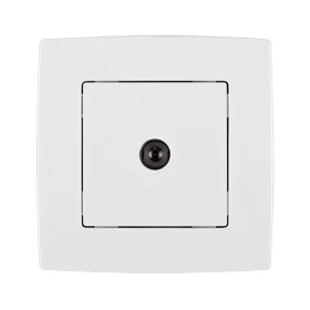 CITY TV SOCKET, WHITE METAL