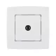 CITY TV SOCKET, WHITE METAL