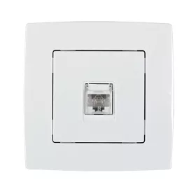 CITY TELEPHONE SOCKET, WHITE METAL