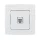 CITY TELEPHONE SOCKET, WHITE METAL
