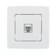 CITY TELEPHONE SOCKET, WHITE METAL