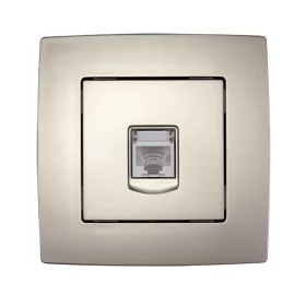 CITY TELEPHONE SOCKET, CHAMPAGNE METAL