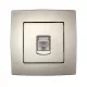 CITY TELEPHONE SOCKET, CHAMPAGNE METAL