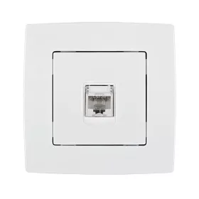 CITY COMPUTER SOCKET, WHITE METAL