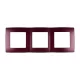 CITY TRIPLE FRAME, BURGUNDY METAL