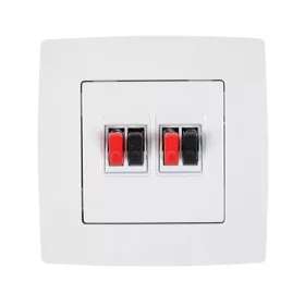 CITY 2xAUDIO SOCKET WHITE METAL