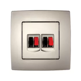 CITY 2xAUDIO SOCKET CHAMPAGNE METAL