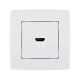 CITY HDMI SOCKET WHITE METAL