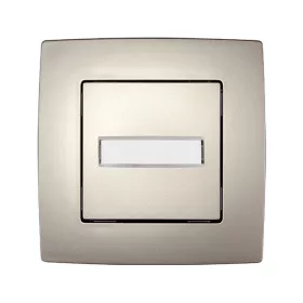 CITY DOOR SWITCH WITH LIGHT, CHAMPAGNE METAL