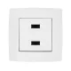 CITY 2xUSB SOCKET WHITE METAL