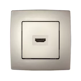 CITY HDMI SOCKET CHAMPAGNE METAL
