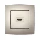 CITY HDMI SOCKET CHAMPAGNE METAL