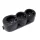 RUBBER PLUG 3-POLE FLAT WIRING 16A BLACK
