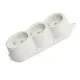 RUBBER PLUG 3-FLAT WIRING 16A WHITE