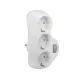 TRIPLE ADAPTER WHITE WITH KEY