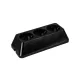 TRIPLE CONNECTOR SOCKET M BLACK