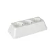 TRIPLE CONNECTOR SOCKET M WHITE