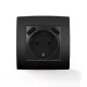 CITY GERMAN TYPE PLUG + 2 USB ANTHRACITE
