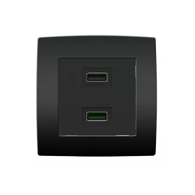 CITY 2xUSB SOCKET ANTHRACITE