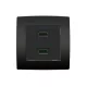 CITY 2xUSB SOCKET ANTHRACITE
