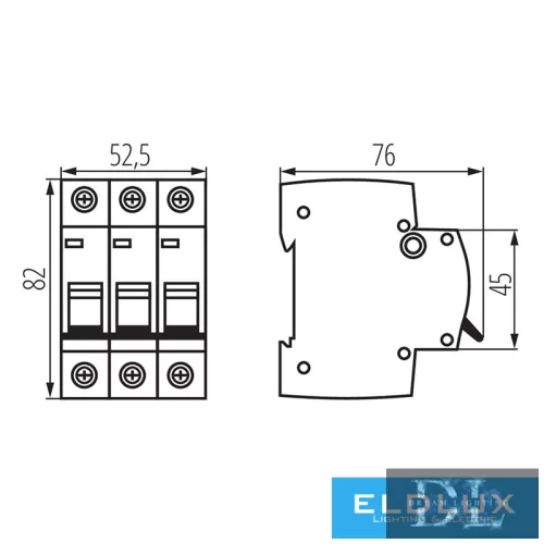 KANLUX KMB6-C16/3 miniature circuit breaker