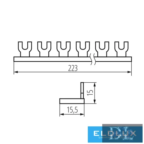 KANLUX KBBU-1x12 comb rail