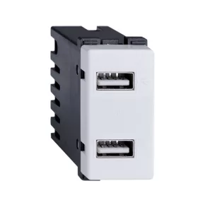LECCE USB SOCKET DOUBLE WHITE  