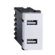 LECCE USB SOCKET DOUBLE WHITE  
