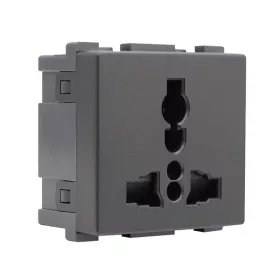 LECCE UNIVERSAL SOCKET 13A ANTHRACITE