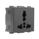 LECCE UNIVERSAL SOCKET 13A ANTHRACITE