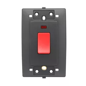 LECCE TWO-POLE SWITCH 45A ANTHRACITE