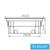 KANLUX Floor Box MOWION BIURO+ Black 12 modules