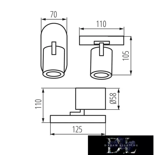 KANLUX LAURIN EL-1O B lamp GU10