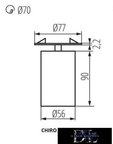 KANLUX CHIRO GU10 DTO-W lamp GU10
