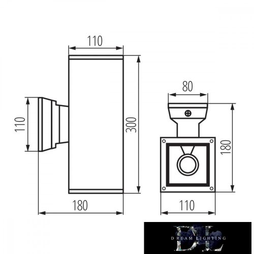 KANLUX LART EL-260-GR facade luminaire