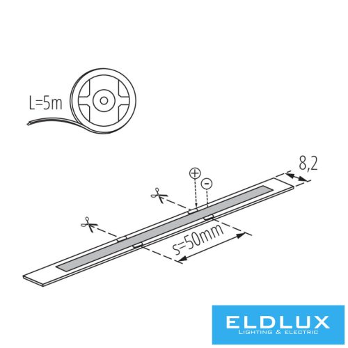 KANLUX LED STRIP LCOB 24V 10W/M IP65-NW 920lm/m 5M 3 years
